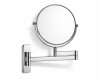 Compact mirror, straight / 3x magnification, round, tiltable, dual-arm / chrome