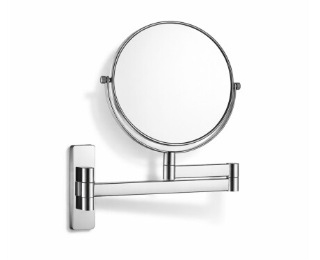 Compact mirror, straight / 3x magnification, round, tiltable, dual-arm / chrome