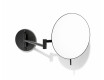 3x magnifying cosmetic mirror, round, tilting, with a double-jointed arm / matte black