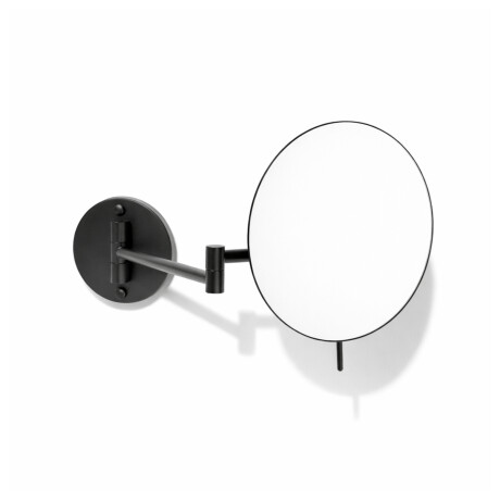 3x magnifying cosmetic mirror, round, tilting, with a double-jointed arm / matte black #1