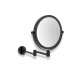Compact mirror, straight / 3x magnification, round, tilting, dual-arm / matte black #1