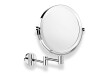 Compact mirror, straight / 3x magnification, round, tilting, dual-arm / chrome