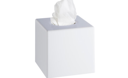 Tissue Dispenser - Cube / Glossy White ABS