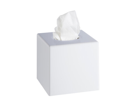 Tissue Dispenser - Cube / Glossy White ABS
