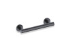 PREMIUM Straight Support Handrail for People with Disabilities, Ø32, 30 cm / Matte Black Stainless Steel