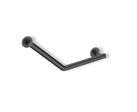 Support rail for people with disabilities, Ø32, 135° angle, PREMIUM / matte black stainless steel