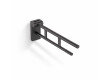 PREMIUM Tilting Support Handrail for People with Disabilities, Ø32, 60 cm / Matte Black Stainless Steel