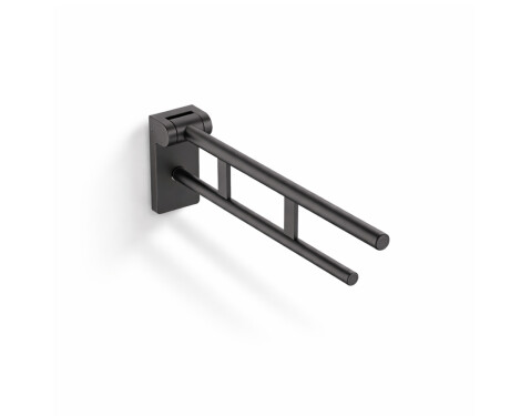 PREMIUM Tilting Support Handrail for People with Disabilities, Ø32, 60 cm / Matte Black Stainless Steel