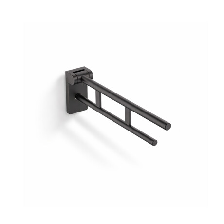 PREMIUM Tilting Support Handrail for People with Disabilities, Ø32, 60 cm / Matte Black Stainless Steel #1
