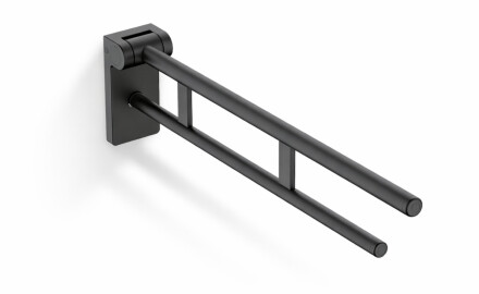 PREMIUM Tilting Support Handrail for People with Disabilities, Ø32, 80 cm / Matte Black Stainless Steel