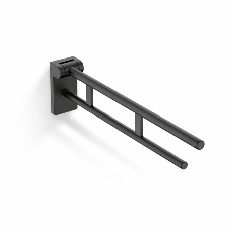 PREMIUM Tilting Support Handrail for People with Disabilities, Ø32, 80 cm / Matte Black Stainless Steel #1