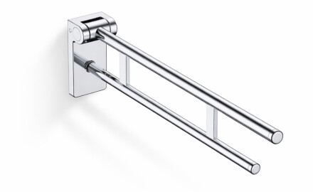 PREMIUM Tilting Support Handrail for People with Disabilities, Ø32, 80 cm / Polished Stainless Steel
