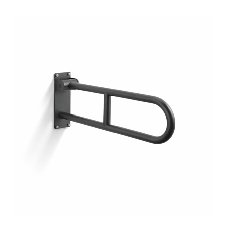 Support Handrail for People with Disabilities, Ø32, Curved, Tilting, STANDARD - 60 cm / Stainless Steel, Matte Black #1