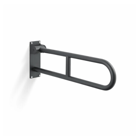 Support Handrail for People with Disabilities, Ø32, Curved, Tilting, STANDARD - 70 cm / Stainless Steel, Matte Black #1
