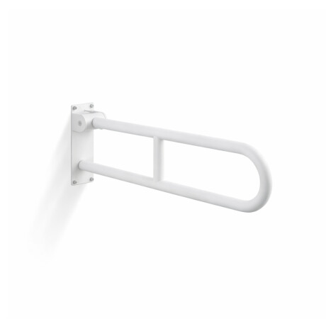 Support rail for people with disabilities, Ø32, curved, tilting, STANDARD - 70 cm / stainless steel, matte white #1