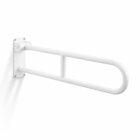 Support Handrail for People with Disabilities, Ø32, Curved, Tilting, STANDARD - 80 cm / Stainless Steel, Matte White #1