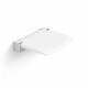 Folding shower seat / matte white, chrome #1