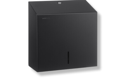 V-fold paper towel dispenser (max. paper load dimensions: 25x11.5x24 cm) R1 series / matte black stainless steel