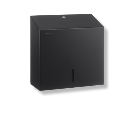 V-fold paper towel dispenser (max. paper load dimensions: 25x11.5x24 cm) R1 series / matte black stainless steel