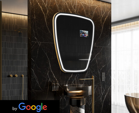 SMART Irregular Bathroom Mirror LED Z223 Google