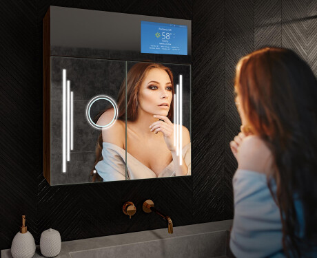 Smart LED Illuminated Mirror Medicine Cabinet - L27 Sarah 26,18" x 28,35" #10