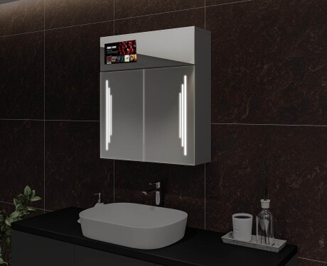Smart LED Illuminated Mirror Medicine Cabinet - L27 Sarah 26,2" x 28,3" #7