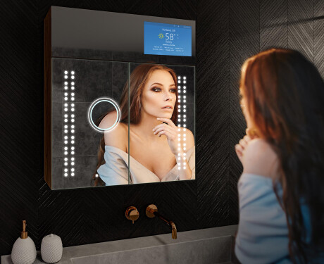 Smart LED Illuminated Mirror Medicine Cabinet - L55 Sarah 26,2" x 28,3" #10