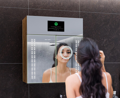 Smart LED Illuminated Mirror Medicine Cabinet - L55 Sarah 26,2" x 28,3" #8