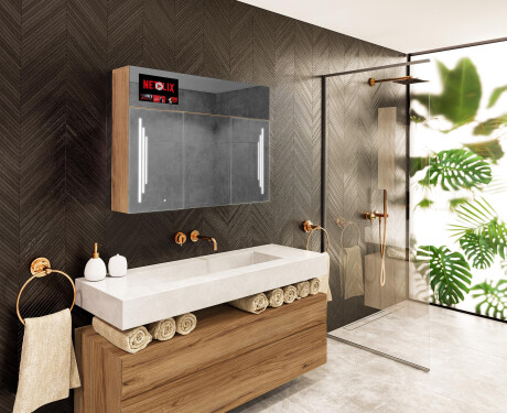 Smart LED Illuminated Mirror Medicine Cabinet - L27 Sarah 39,4" x 28,3" #7