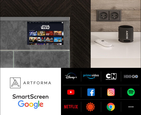 Smart LED Illuminated Mirror Medicine Cabinet - L55 Sarah 39,4" x 28,3" #5