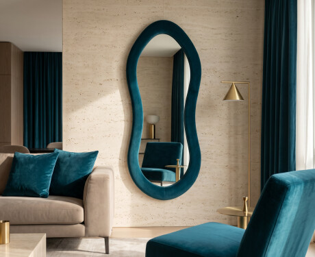Upholstered mirror with an irregular shape - Velora Soffio #3