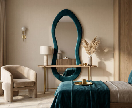 Upholstered mirror with an irregular shape - Velora Soffio #6