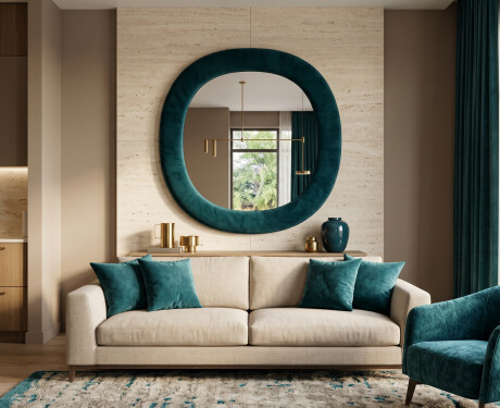 Designer upholstered mirror - Velora Arco