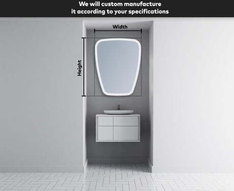 Irregular Mirror LED Lighted decorative design Z222 #3