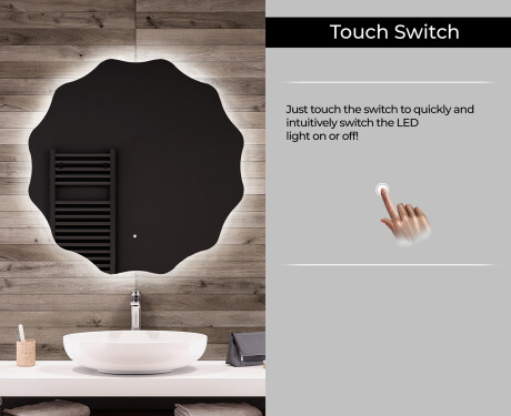 Backlit LED Bathroom Mirror L192 #8