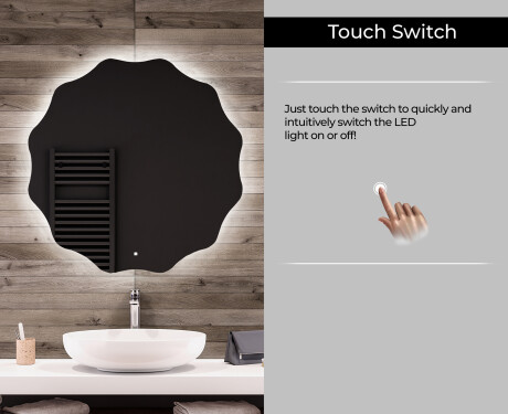 Backlit LED Bathroom Mirror L193 #8