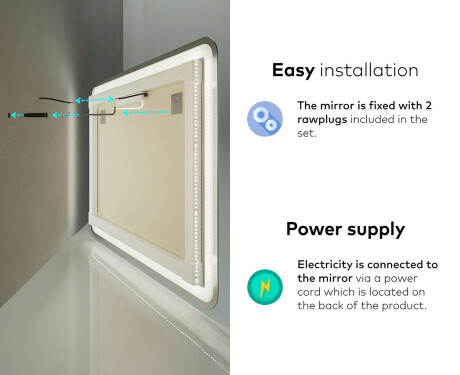 PremiumLine Illuminated Bathroom LED Lighted Mirror L141 #10