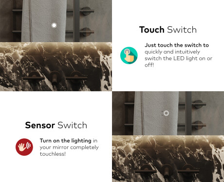 Designer Backlit LED Bathroom Mirror L142 #9