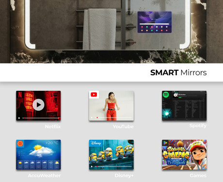 Illuminated Bathroom Mirror LED Lighting L144 #3