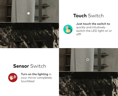 Illuminated Bathroom Mirror LED Lighting L144 #9