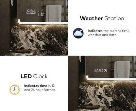 PremiumLine Illuminated Bathroom LED Lighted Mirror L145 #7