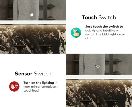 PremiumLine Illuminated Bathroom LED Lighted Mirror L145 #9