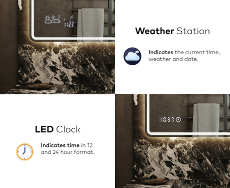 Bathroom Mirror LED Lighted Rectangular L147 #7