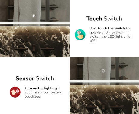 Bathroom Mirror LED Lighted Rectangular L147 #9