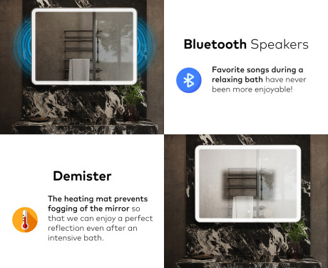 Bathroom Mirror LED Lighted Rectangular L148 #6