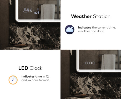 Bathroom Mirror LED Lighted Rectangular L148 #7