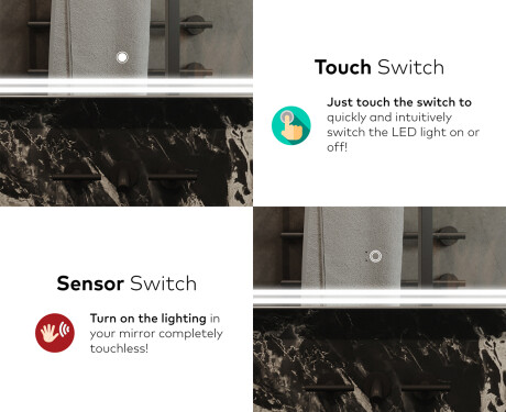 Bathroom Mirror LED Lighted Rectangular L148 #9