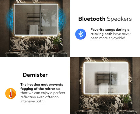 Bathroom Mirror LED Lighted Rectangular L148 #6