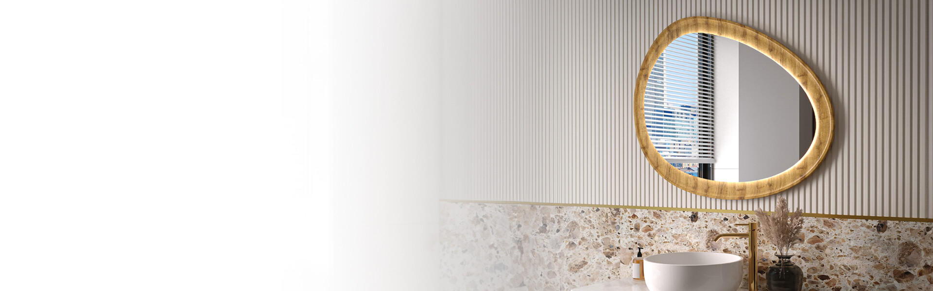 Mirrors in a wooden frame